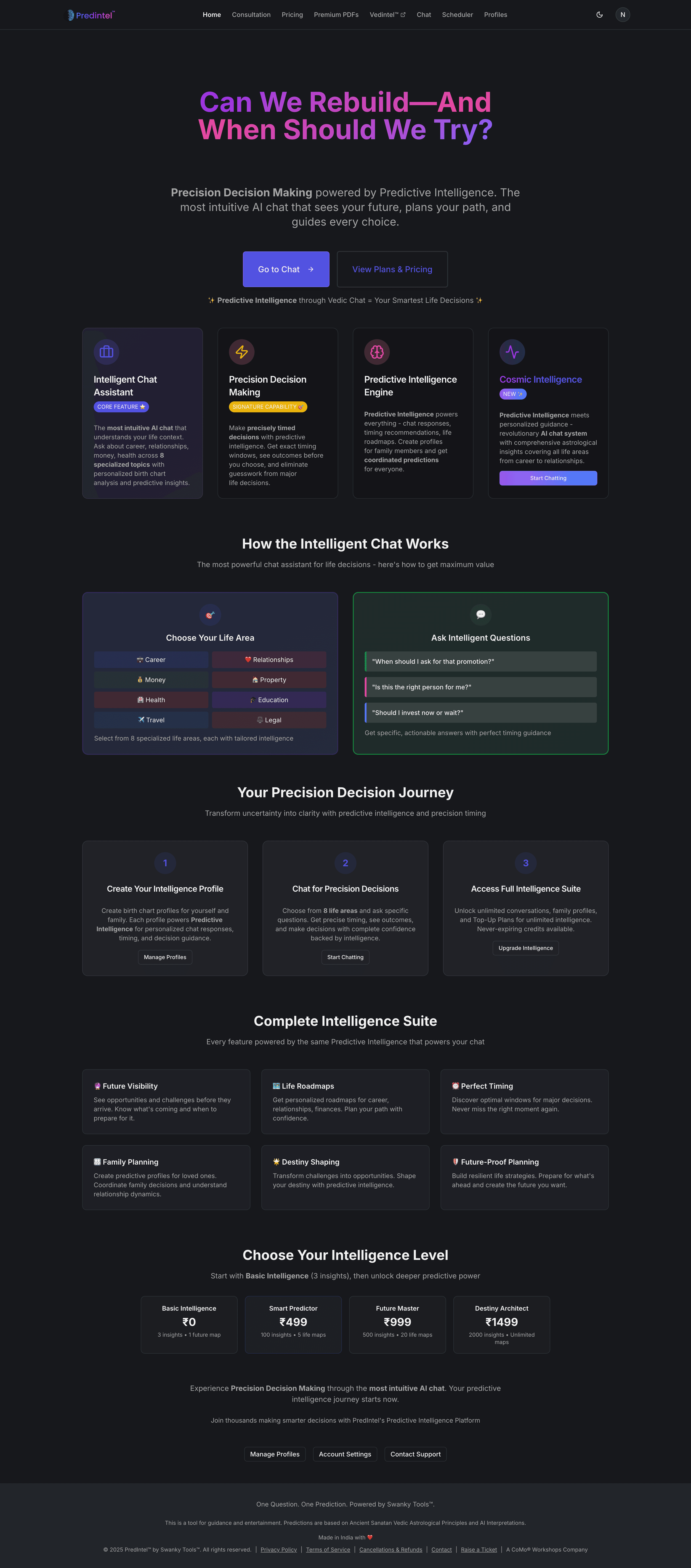 PredIntel™ - Predictive Intelligence Platform